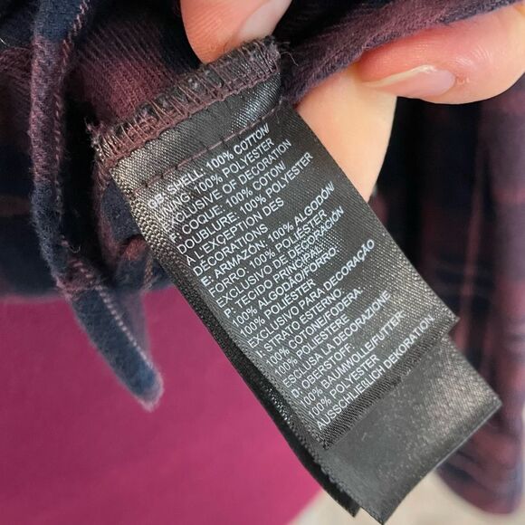 The North Face Purple Black Women's Berkeley Boyfriend Shirt sz M - Picture 9 of 12